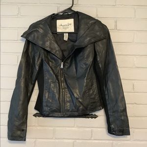 American Rag Pleather Jacket Size XS Black